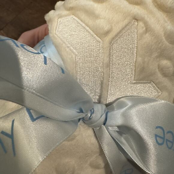 NWT My Blankee by Luca Charles Minky Dot Velour Satin Trim Baby Blanket Lovey - Picture 4 of 4